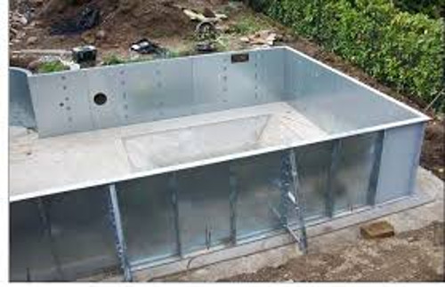 costruzione piscina in acciaio zincato imbullonato