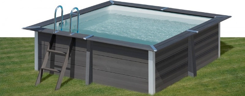piscina fuori terra in WPC effetto legno