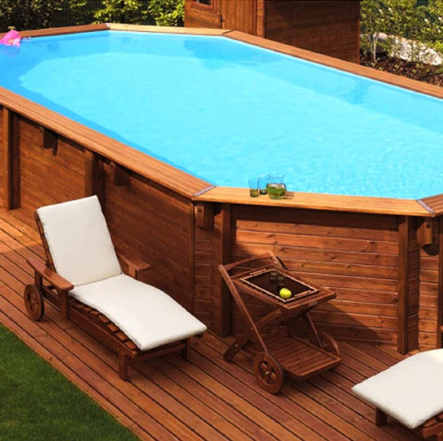 piscina fuori terra in legno modello new island 607