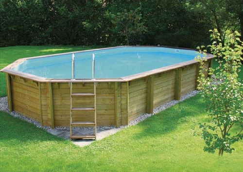 piscina fuori terra in legno modellonew island 727